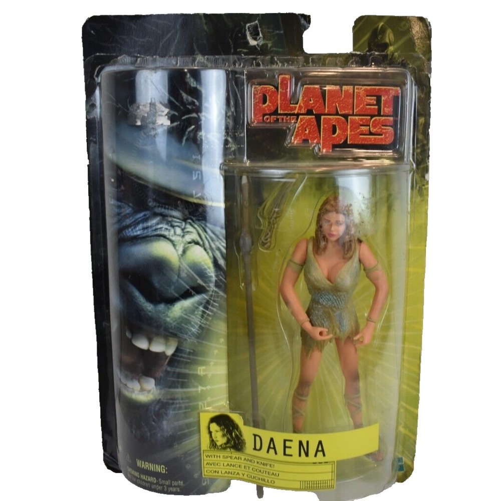 DAENA Planet Of The Apes Action Figure With Spear And Knife Hasbro Damaged box